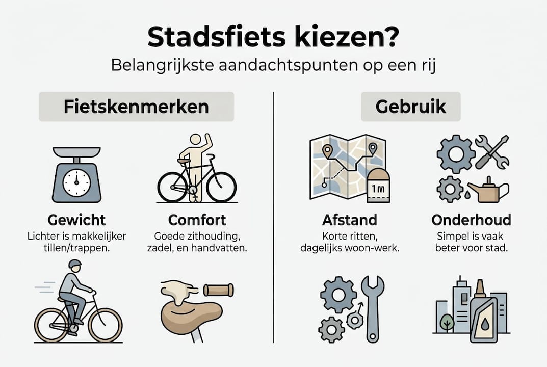 Infographic: waar let je op bij het kiezen van een stadsfiets en hoe gebruik je ’m optimaal?
