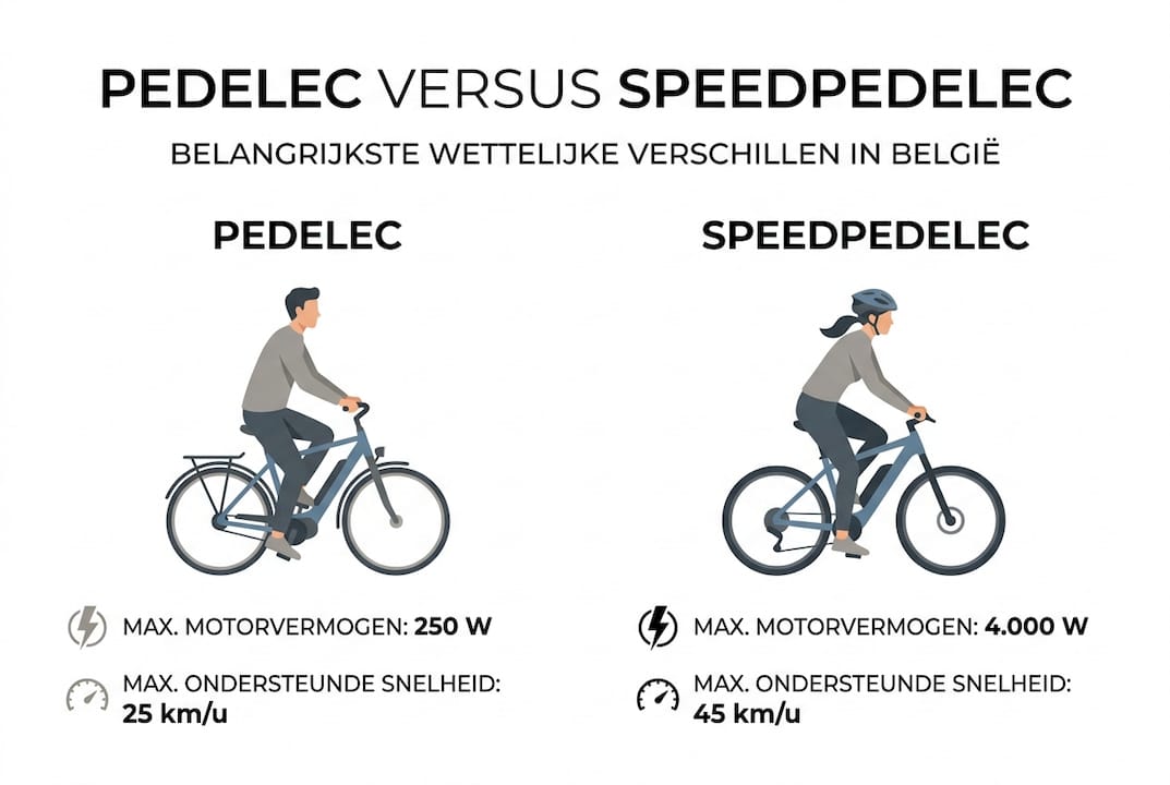 Infographic: de verschillen tussen een e-bike en een speedpedelec