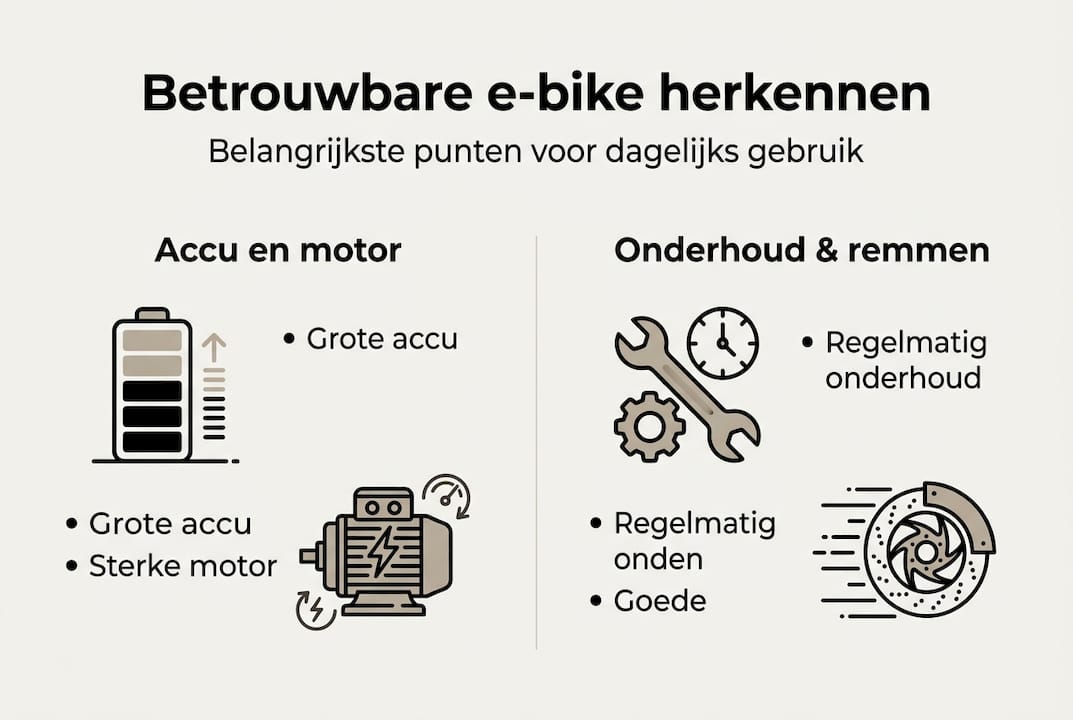 Infographic: waar let je op bij een betrouwbare e-bike?