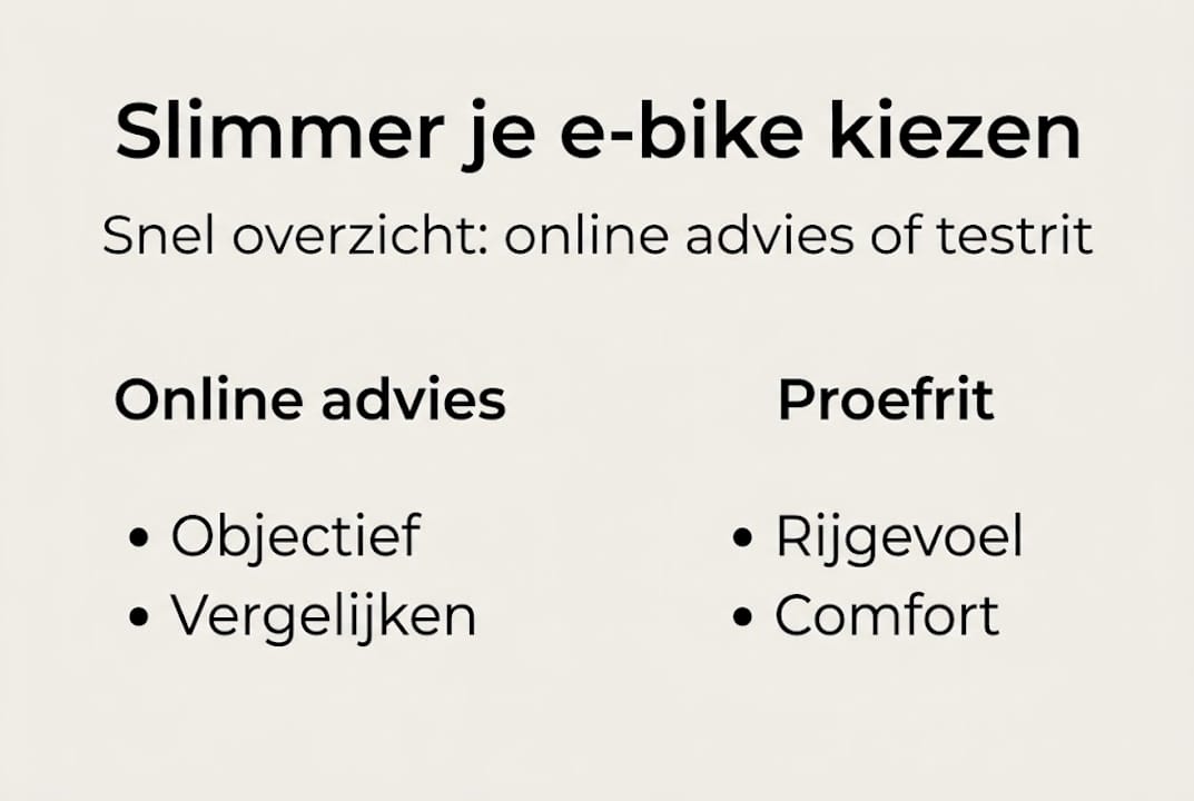 Infographic: jouw complete gids voor online fietsadvies en het plannen van een testrit