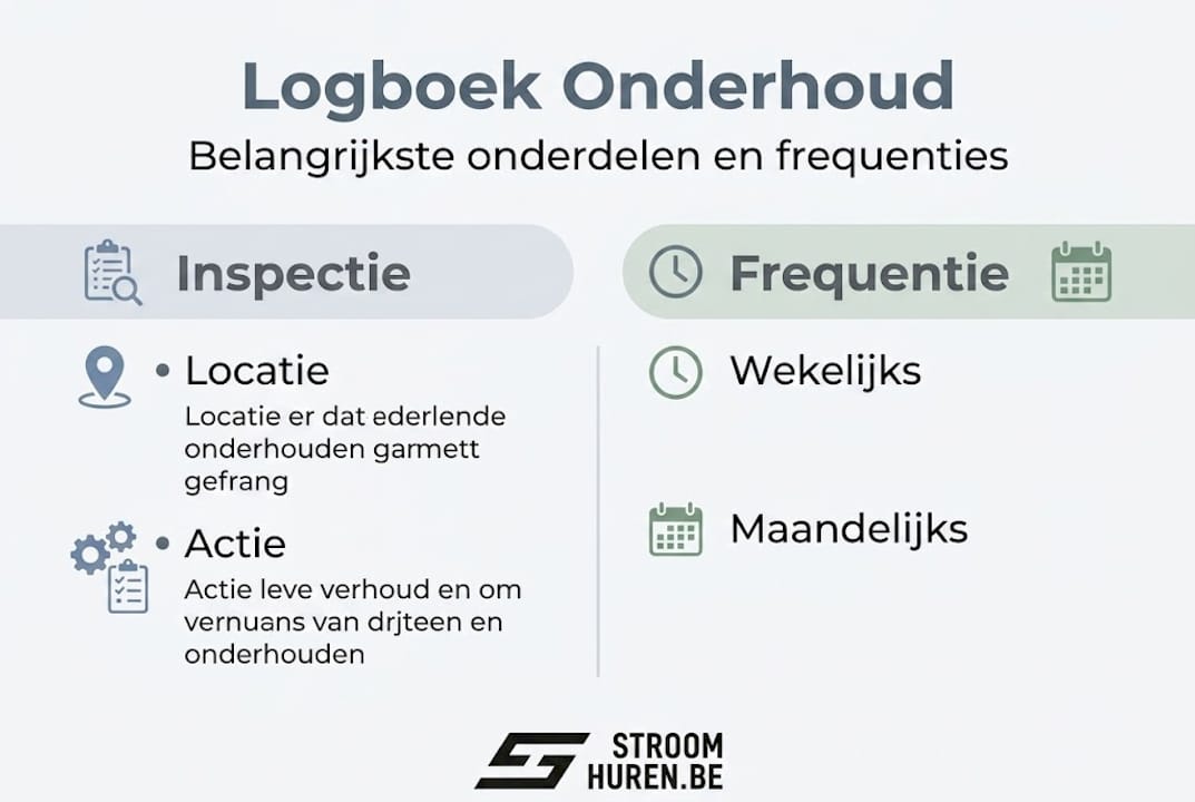 Overzicht logboek: onderdelen en hoe vaak bijhouden