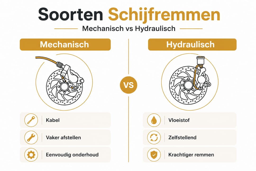 Infographic: de verschillen tussen mechanische en hydraulische schijfremmen