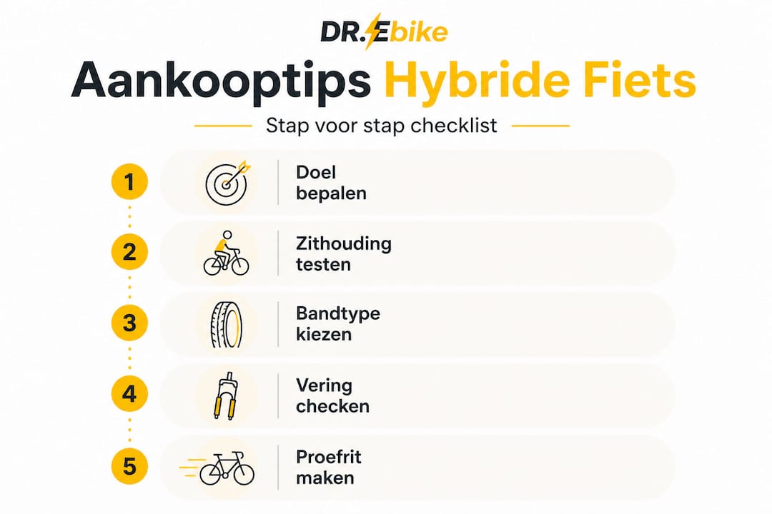 Infographic: Zo kies je stap voor stap de juiste hybride fiets