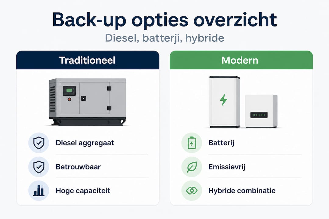 Infographic: Vergelijking van noodstroomoplossingen