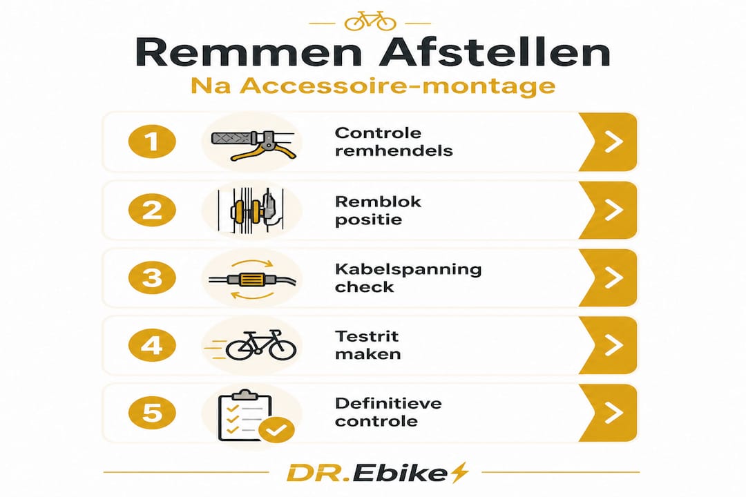 Infographic: in vijf stappen je remmen perfect afstellen