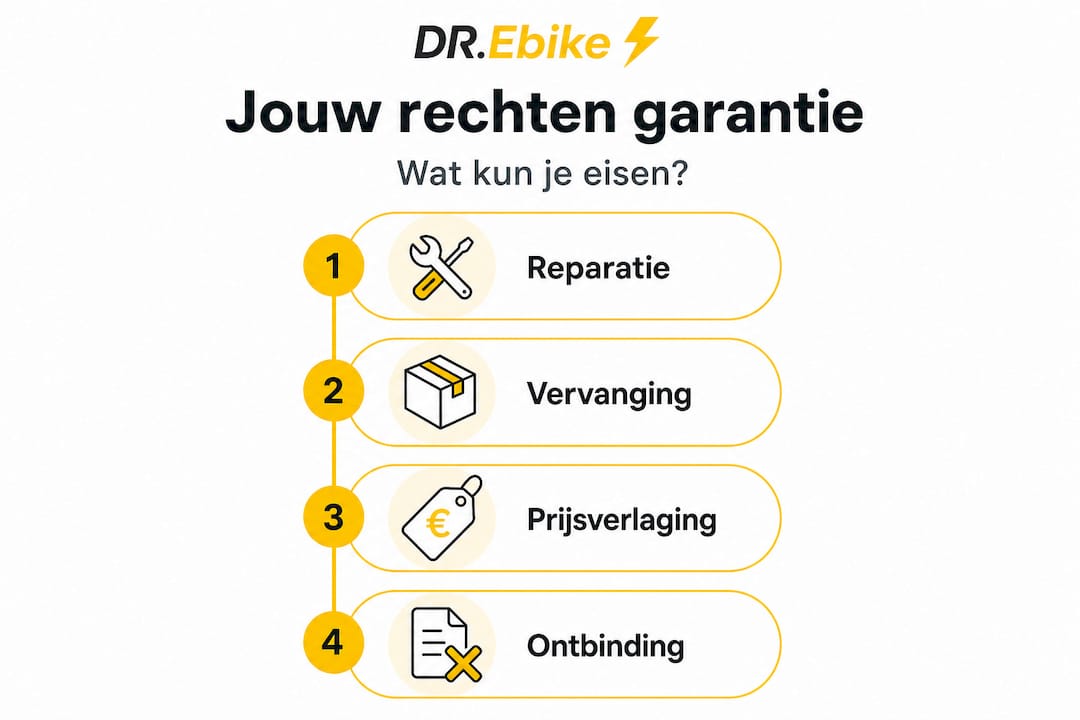 Stroomschema met een helder overzicht van jouw garantierechten