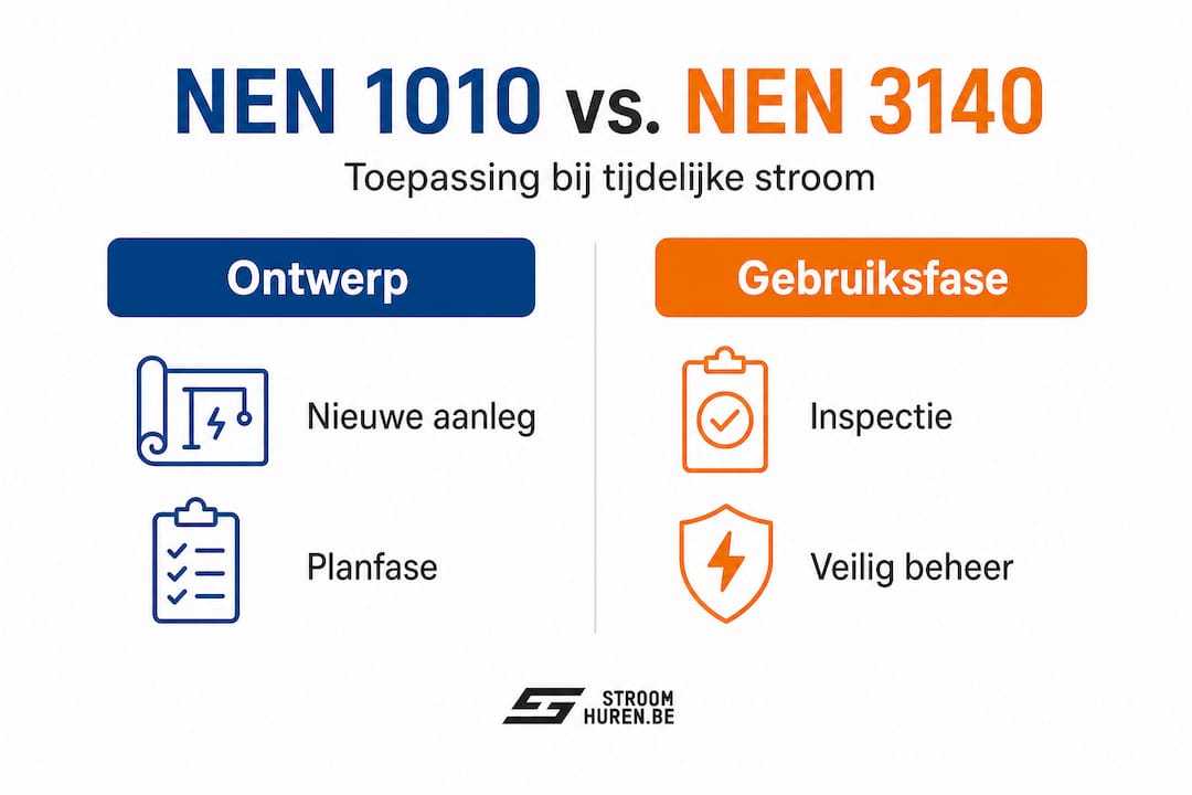 Infographic: de belangrijkste verschillen tussen NEN 1010 en NEN 3140 op een rij