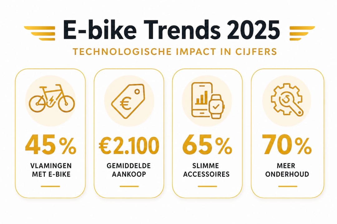 Infographic met Belgische e-bike statistieken