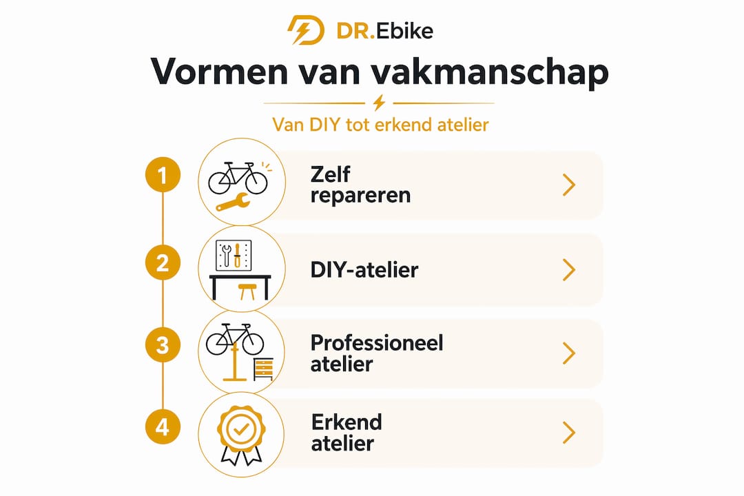 Overzicht van lesvormen voor het aanleren van fietsreparatie