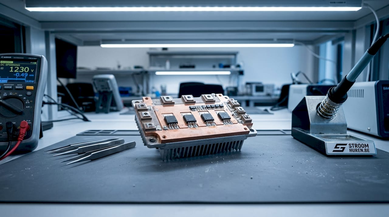 Detailopname van een solid-state vermogenshalfgeleider module