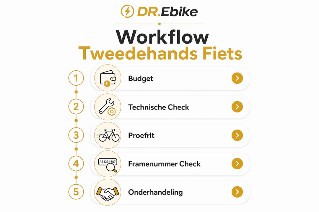 Infographic: Zo koop je slim een tweedehands fiets