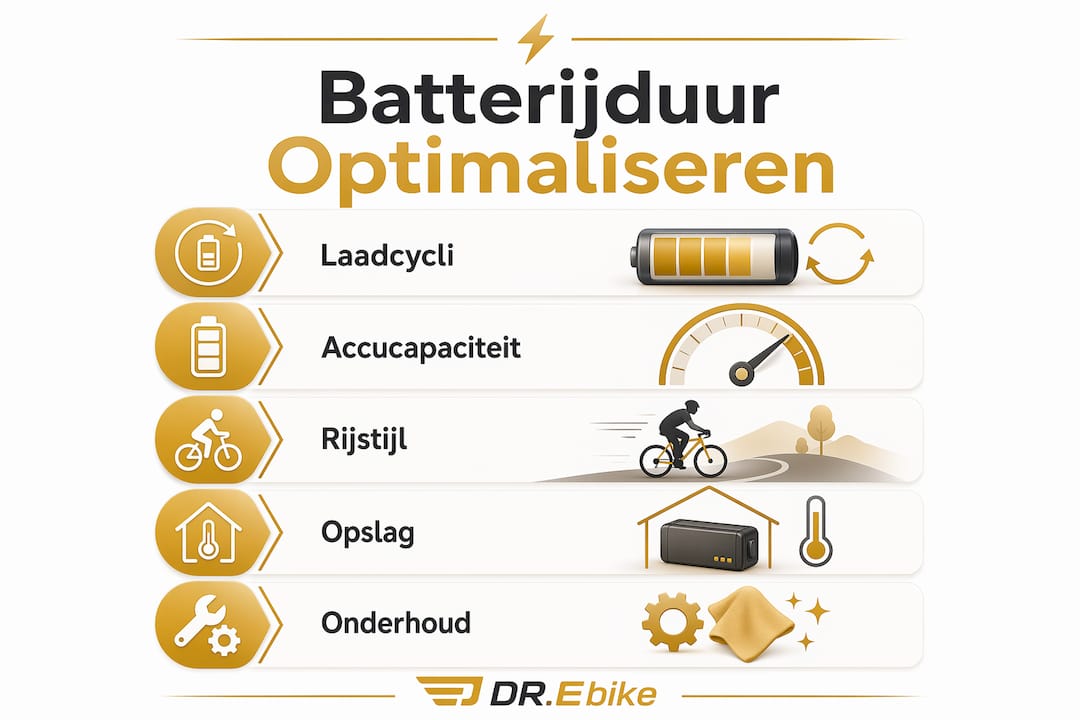 Handige infographic: vijf praktische tips om de levensduur van je e-bike accu te verlengen
