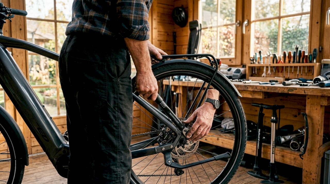 Controleer regelmatig de werking van de remmen van je e-bike met je handen