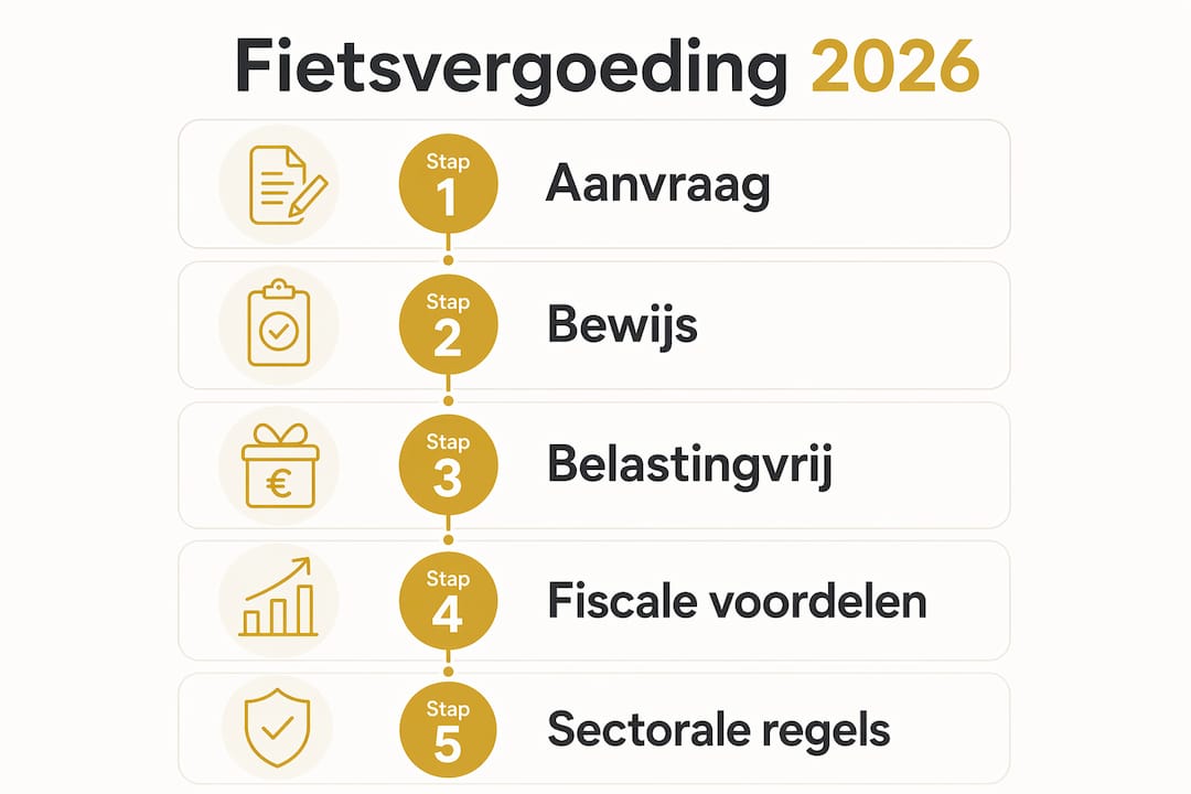 Stappenplan fietsvergoeding 2026 in beeld