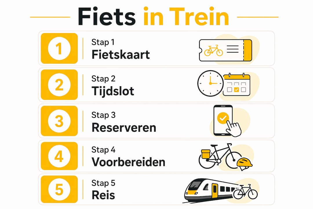 Infographic: zo neem je je fiets makkelijk mee in de trein