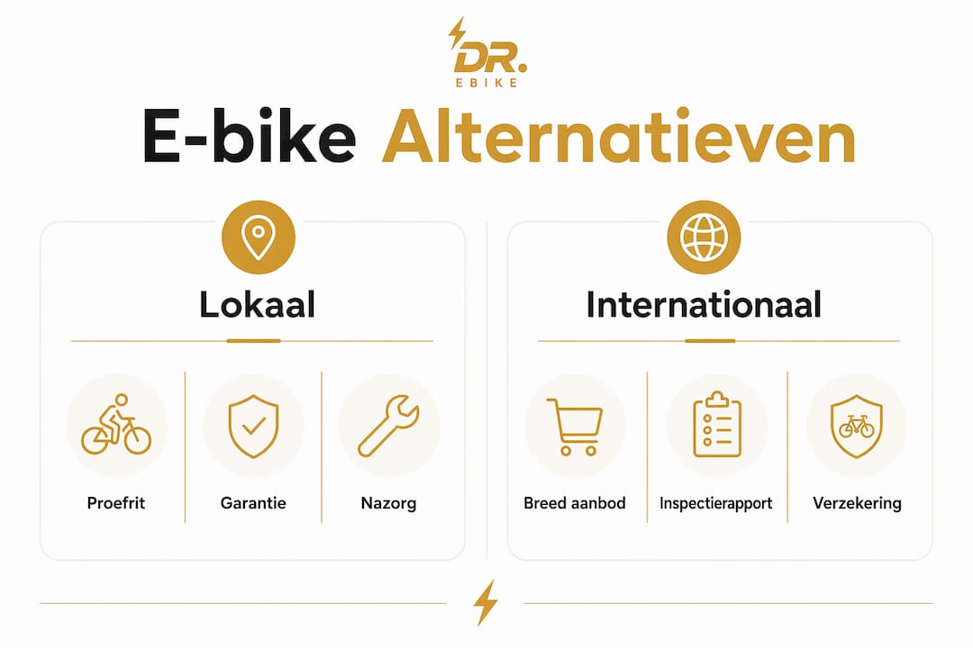 Infographic: een overzicht van lokale versus internationale e-bike opties