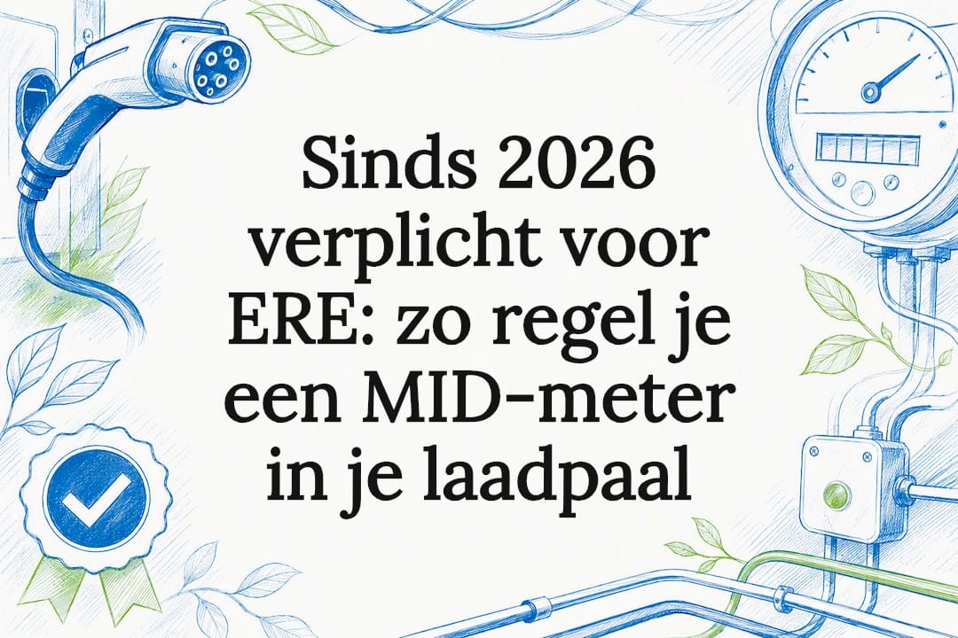 Sinds 2026 verplicht voor ERE: zo regel je een MID‑meter in je laadpaal