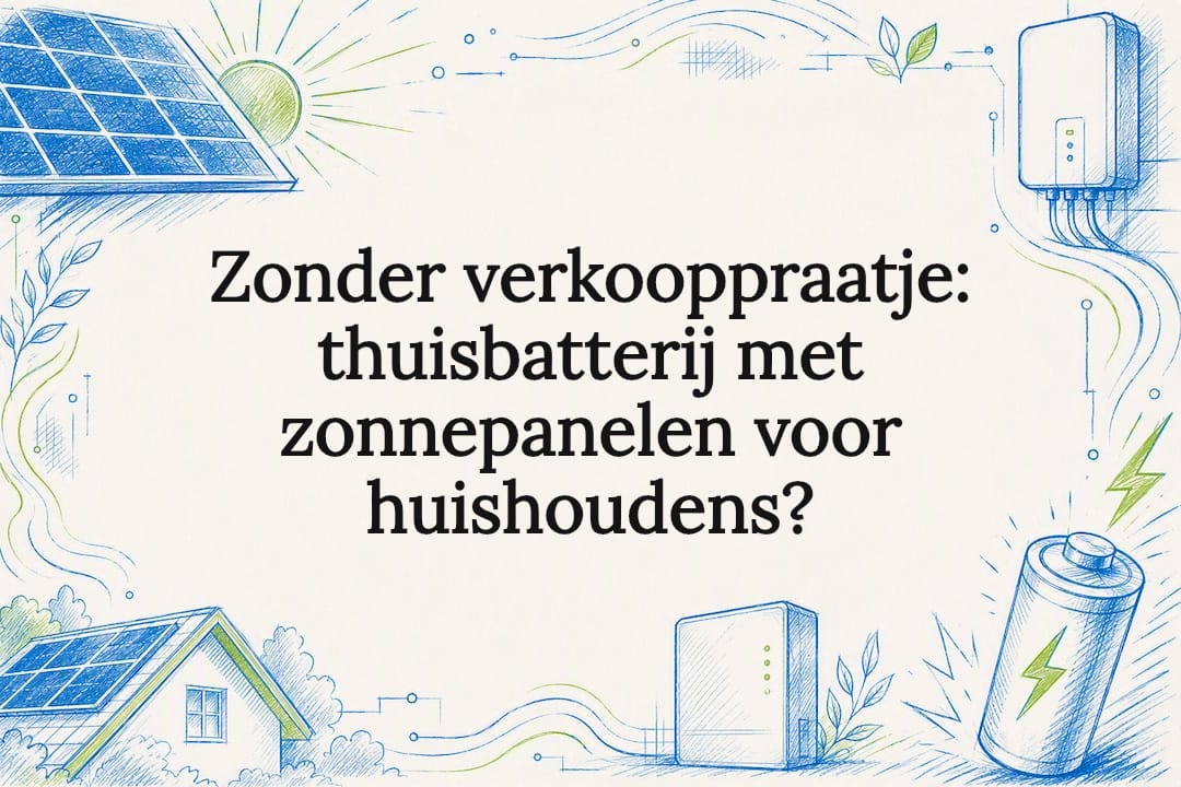 Zonder verkooppraatje: thuisbatterij met zonnepanelen voor huishoudens?