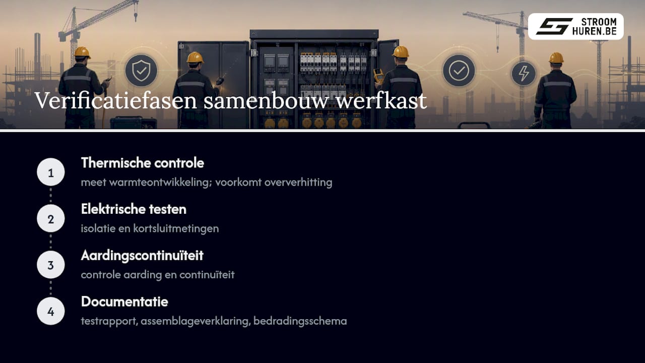 Drie controlegebieden voor een werfkast