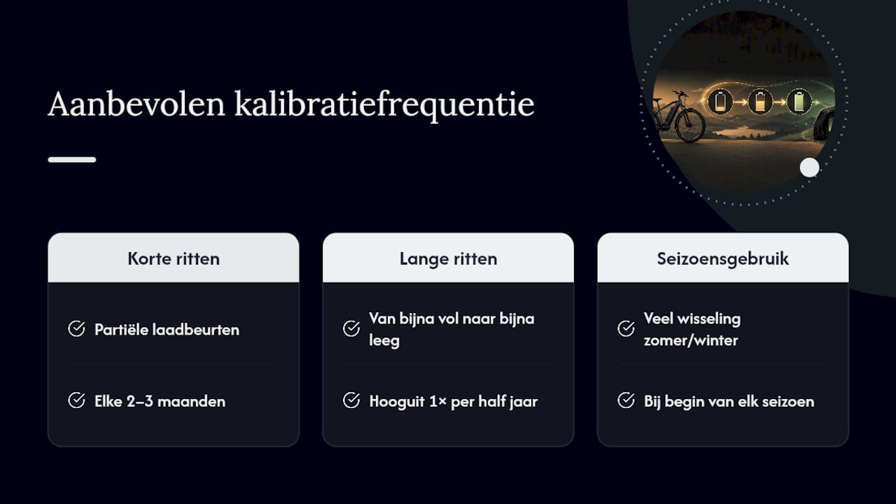 Kalibratiefrequentie afhankelijk van gebruikspatroon