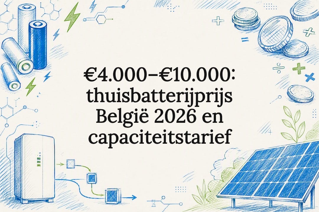 €4.000–€10.000: thuisbatterijprijs België 2026 en capaciteitstarief