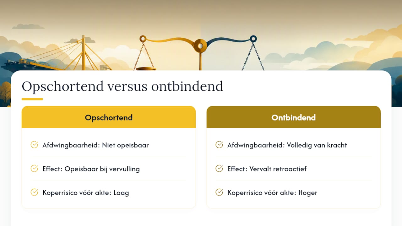 Vergelijking van twee juridische voorwaarden