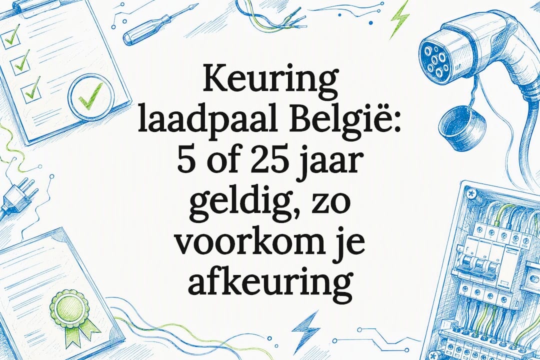Keuring laadpaal België: 5 of 25 jaar geldig, zo voorkom je afkeuring