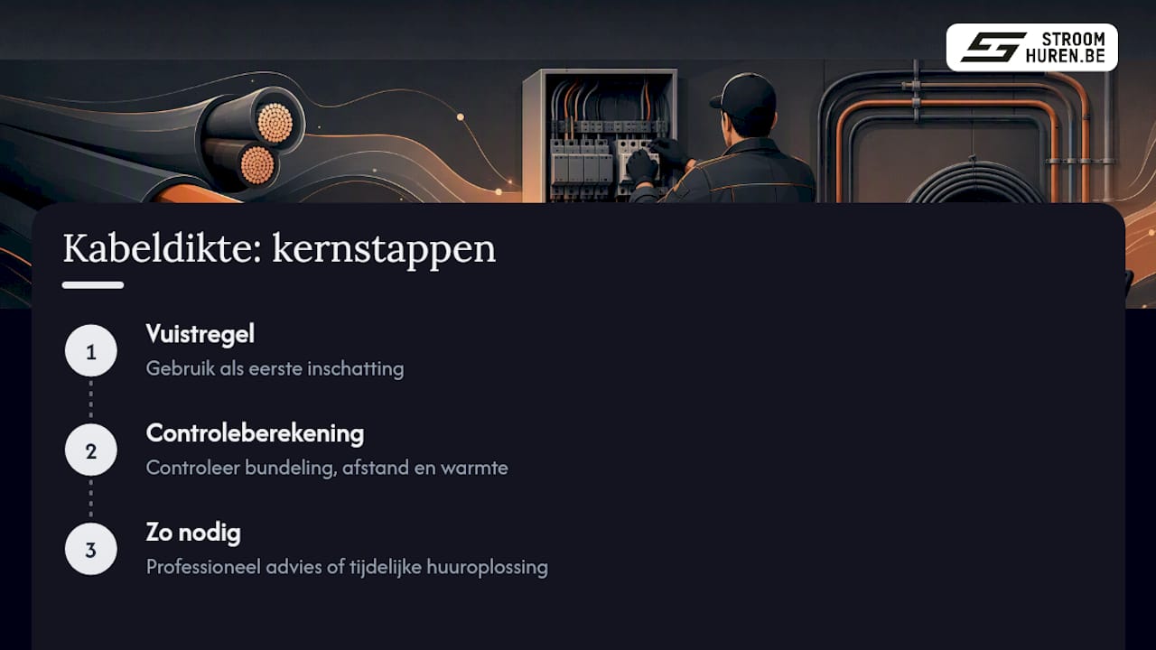 Wat is de belangrijkste les bij kabeldikte kiezen? — overview diagram