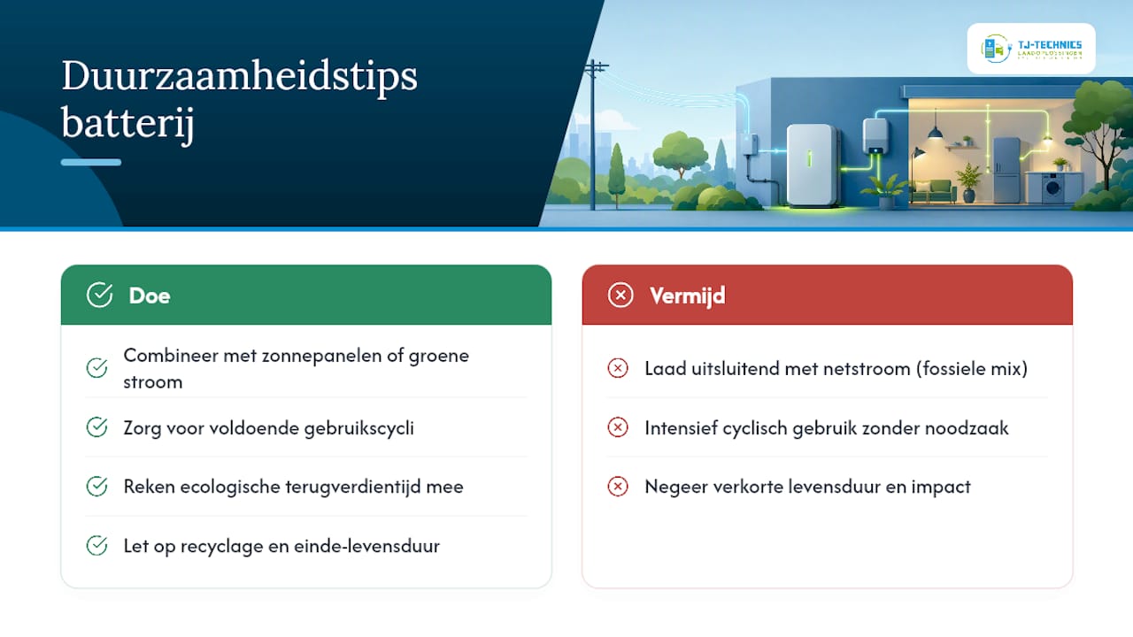 Hoe duurzaam is een batterij zonder zonnepanelen? — overview diagram