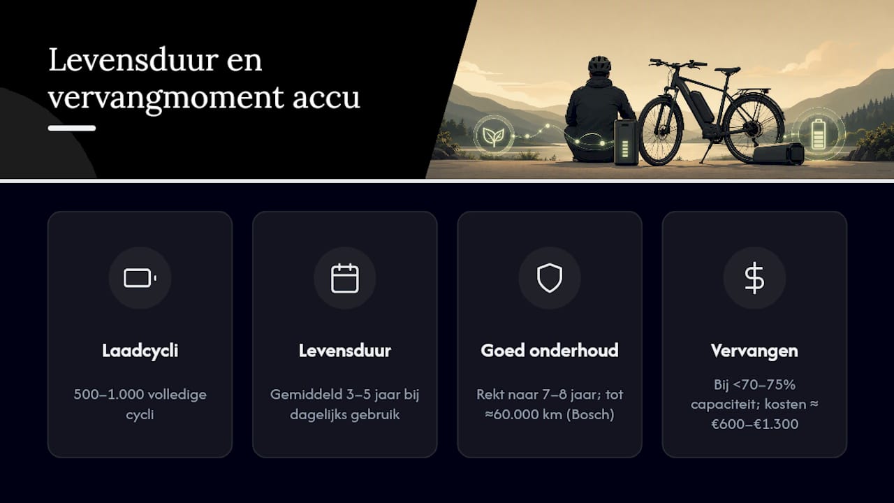 Statistieken over levensduur en vervanging van de accu