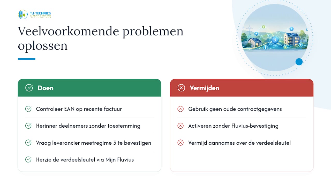 Veelvoorkomende problemen bij energiedelen en hoe je ze oplost — overview diagram