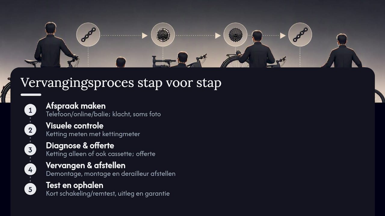 Stappenplan voor het vervangen van ketting en cassette