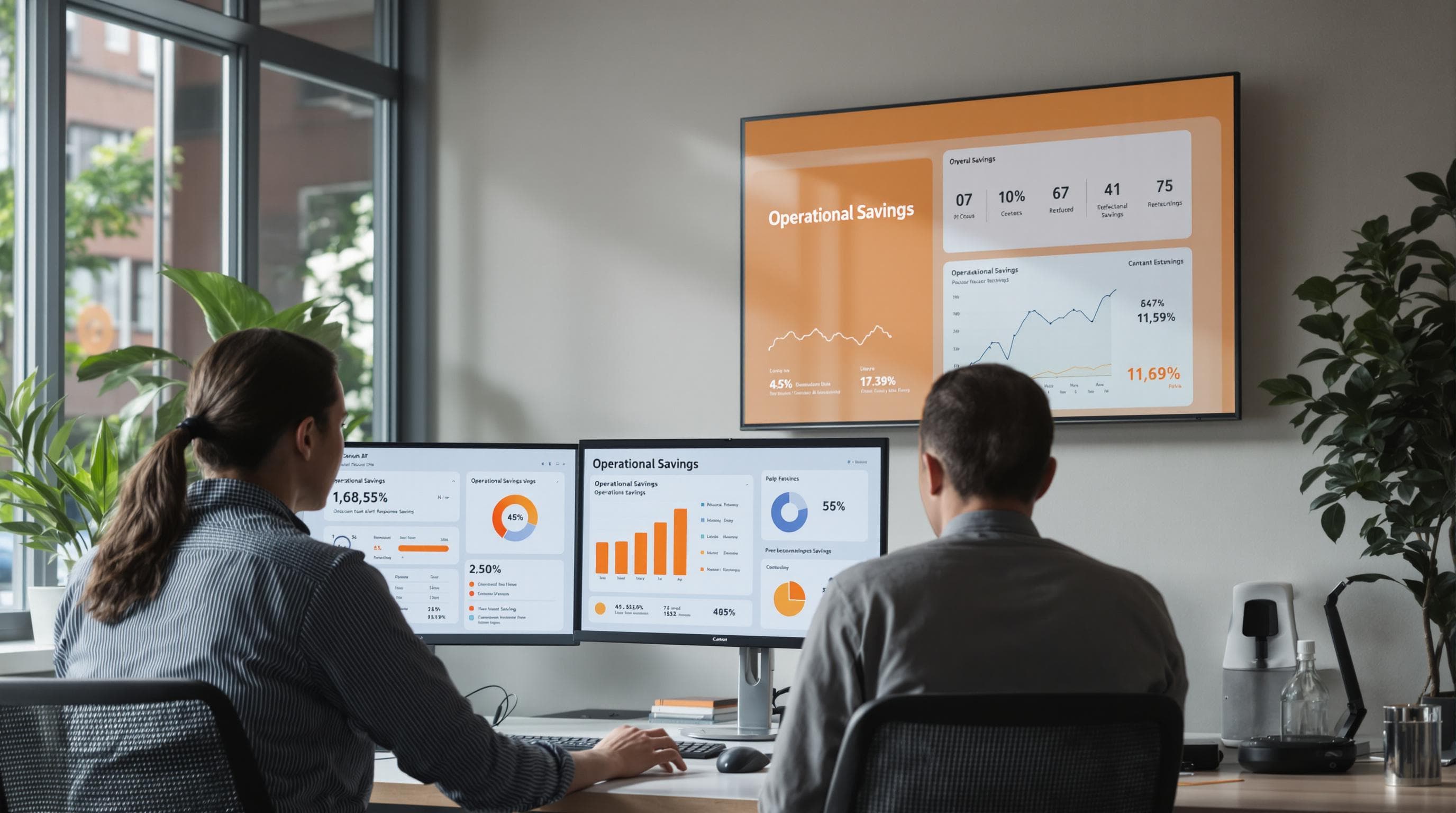 IT staff track operational savings on AI security dashboard