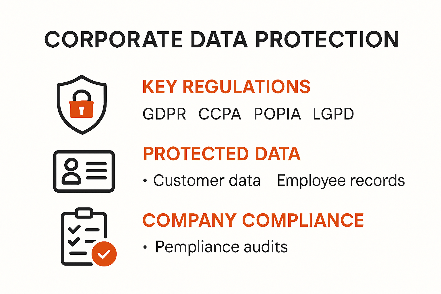 Compliance checklist and regulatory framework for data protection