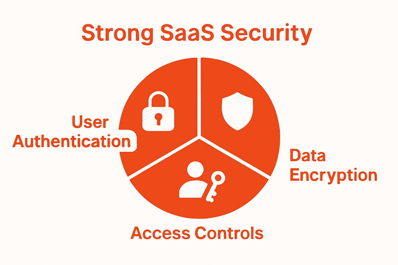 Pie chart showing core SaaS security layers