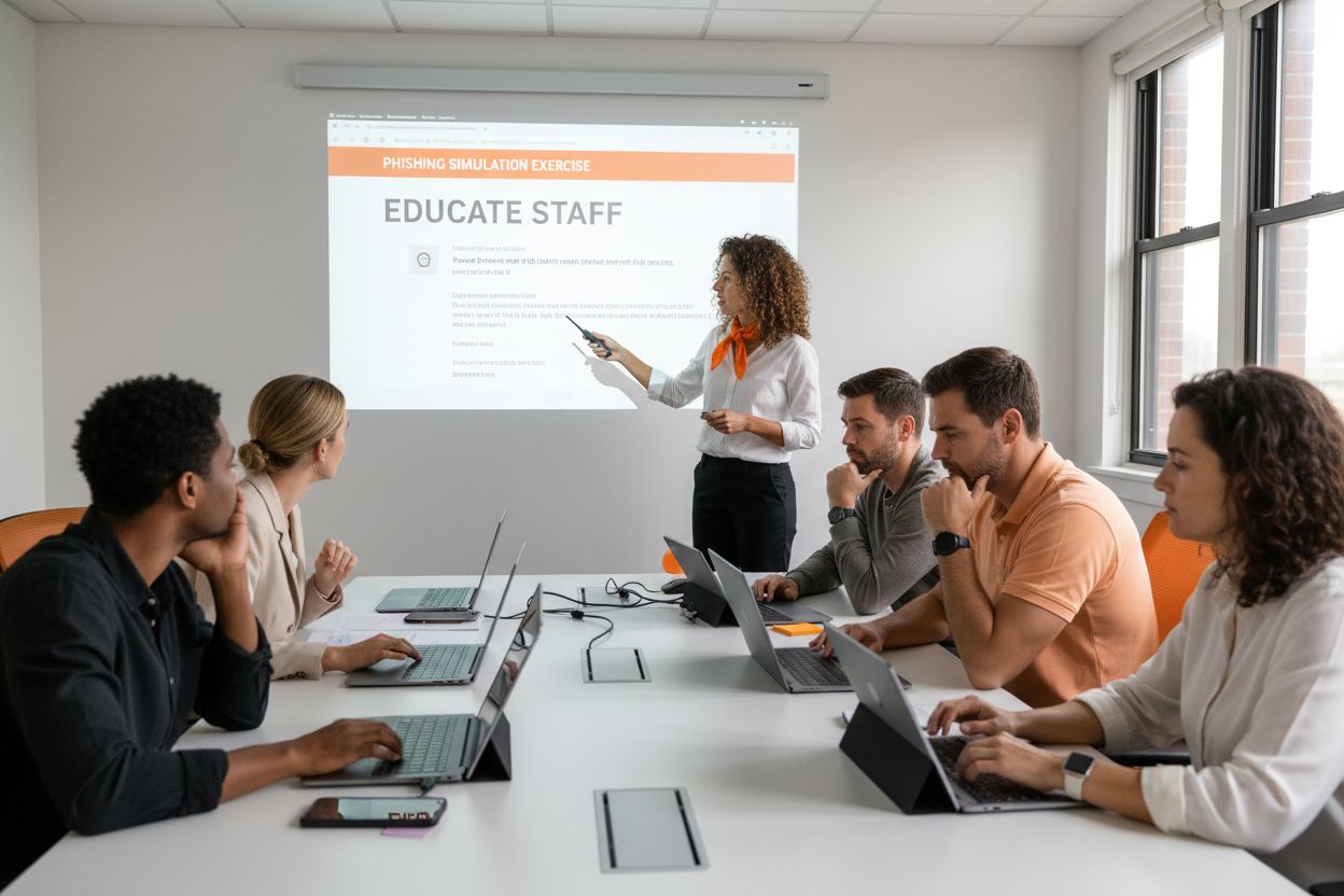cybersecurity staff training session