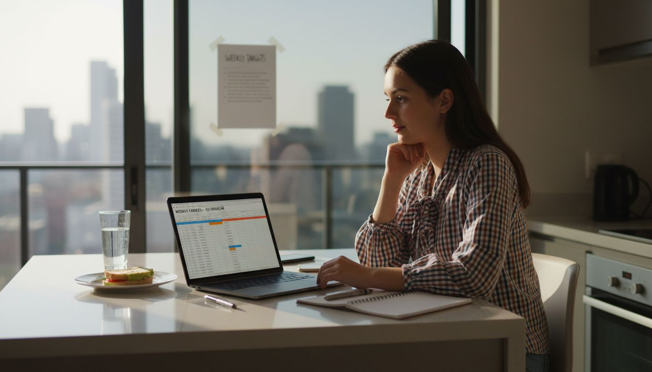 Professional managing remote productivity at home