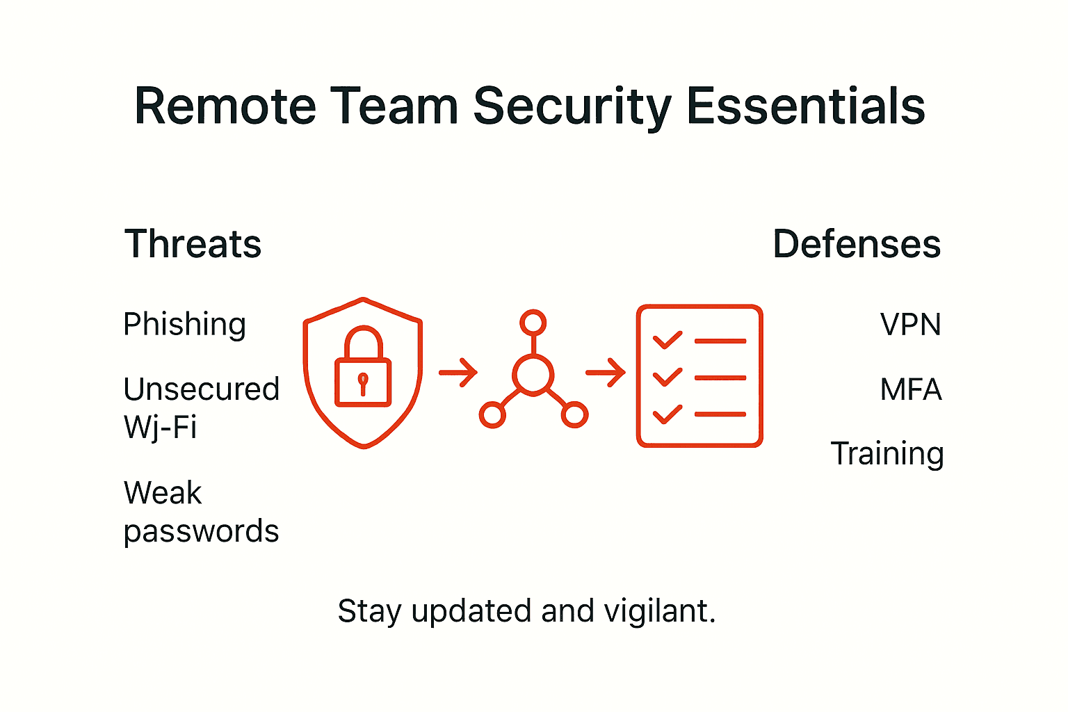 Infographic essentials for remote team security