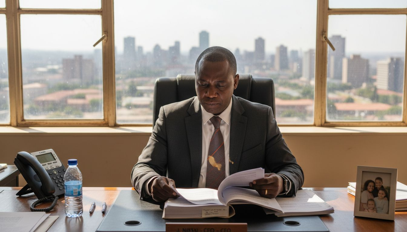 Business leader reviewing incident response plan