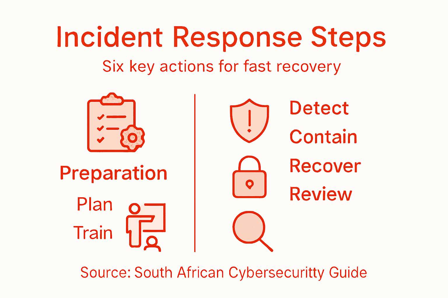 Infographic outlining key incident response steps