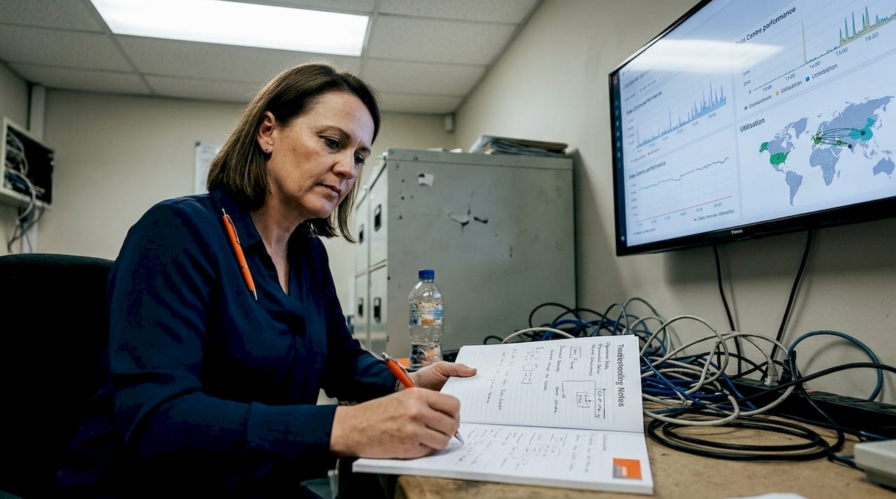 Managed services specialist monitoring live IT systems