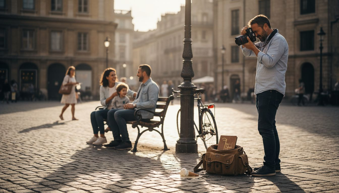Photographe immortalisant des moments simples du quotidien