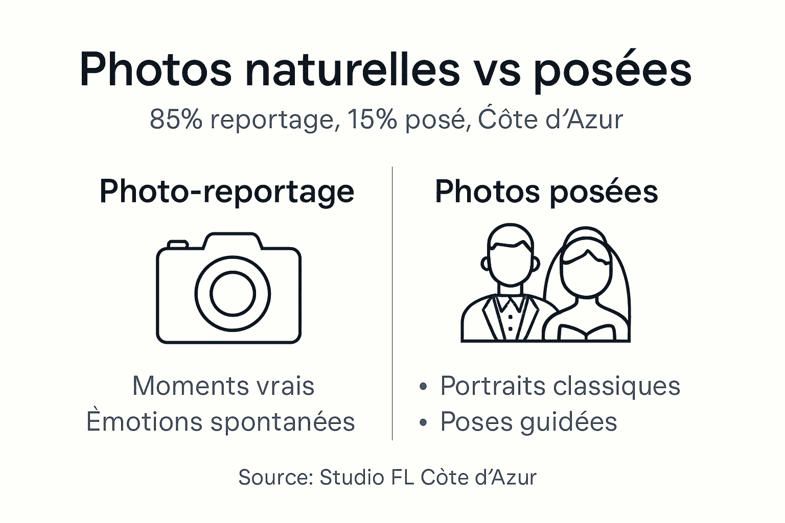 Découvrez nos infographies dédiées aux photos de mariage naturelles sur la Côte d’Azur, pour des souvenirs authentiques et élégants de votre grand jour.