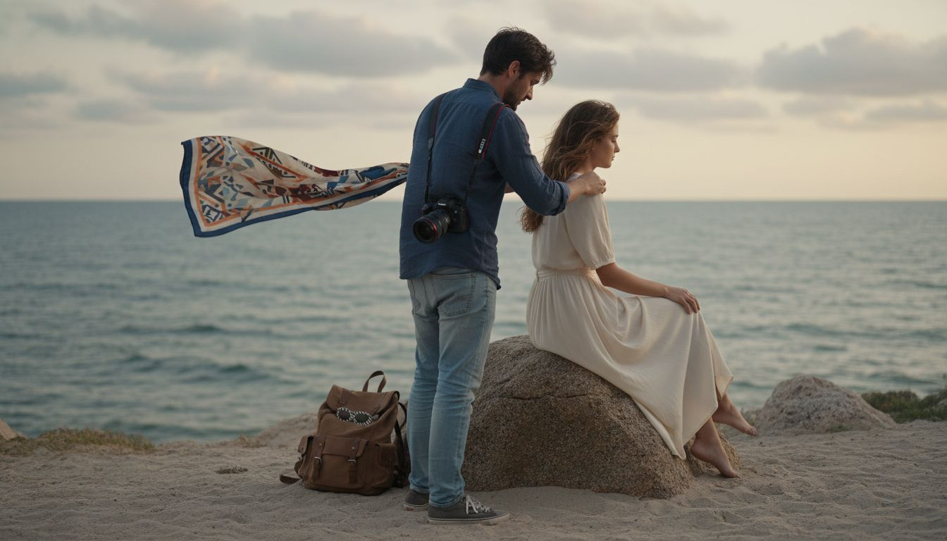 Séance photo en extérieur : un photographe accompagne et conseille le modèle pour réussir son portrait