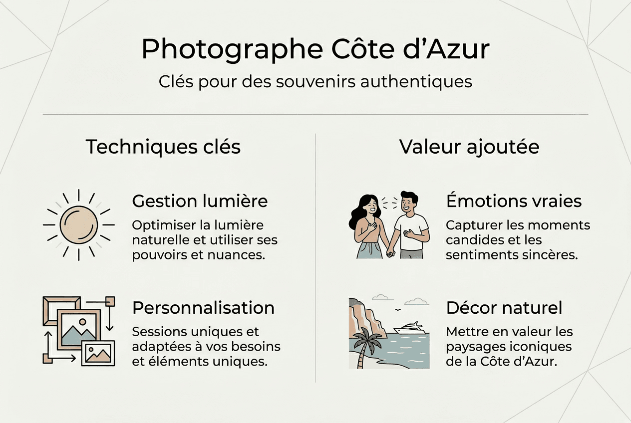 Infographie : le métier de photographe sur la Côte d’Azur en 2026