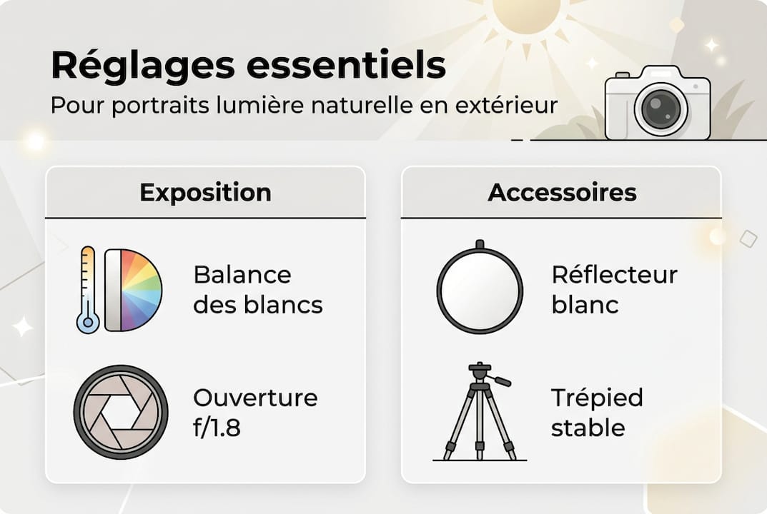 Guide visuel : comment régler votre appareil photo pour réussir vos portraits en lumière naturelle