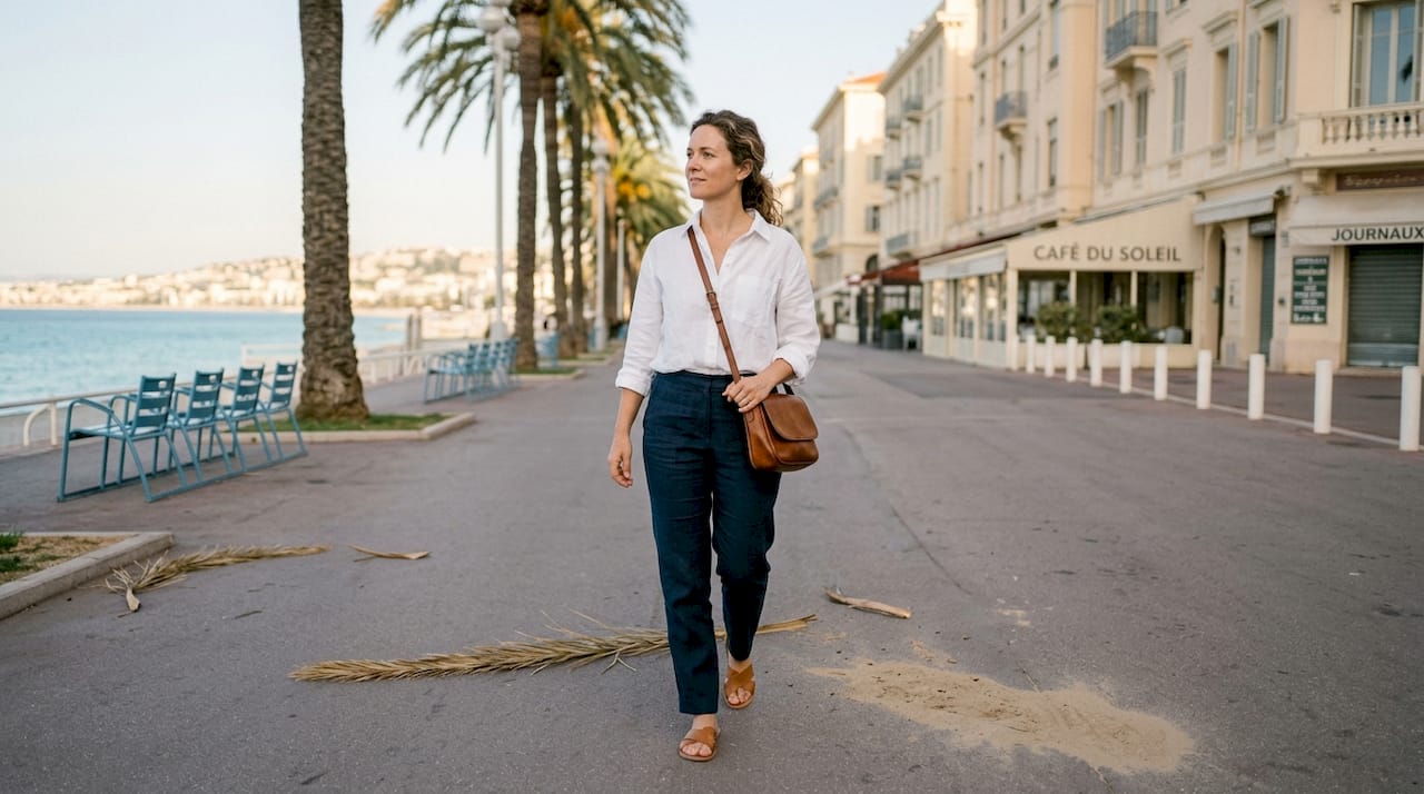 Portrait réalisé en extérieur sur la Côte d’Azur, sublimé par la lumière naturelle.