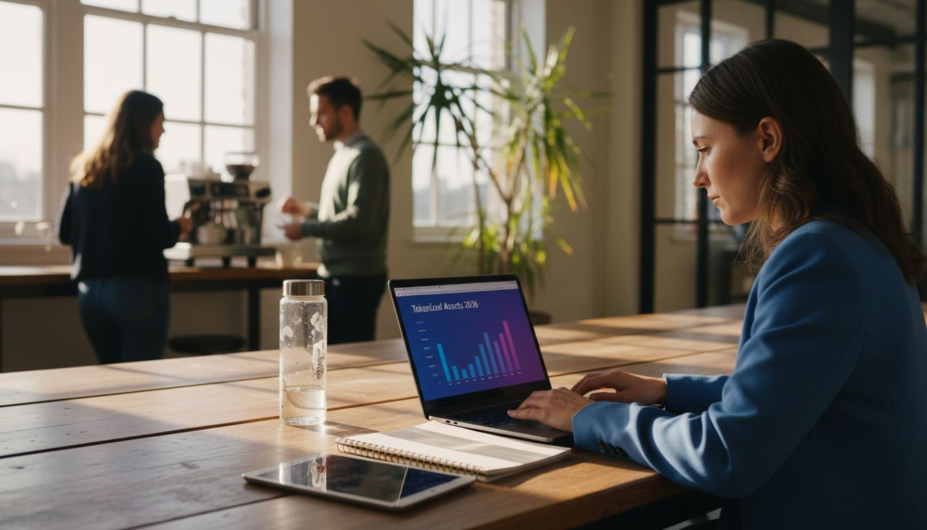 Why Use Blockchain in 2026: Unlock $16T Asset Market 1 Professional analyzing asset tokenization data