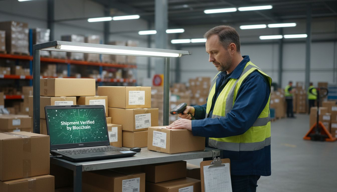 Blockchain explained for beginners: clear guide 2026 1 Manager using blockchain for supply chain tracking