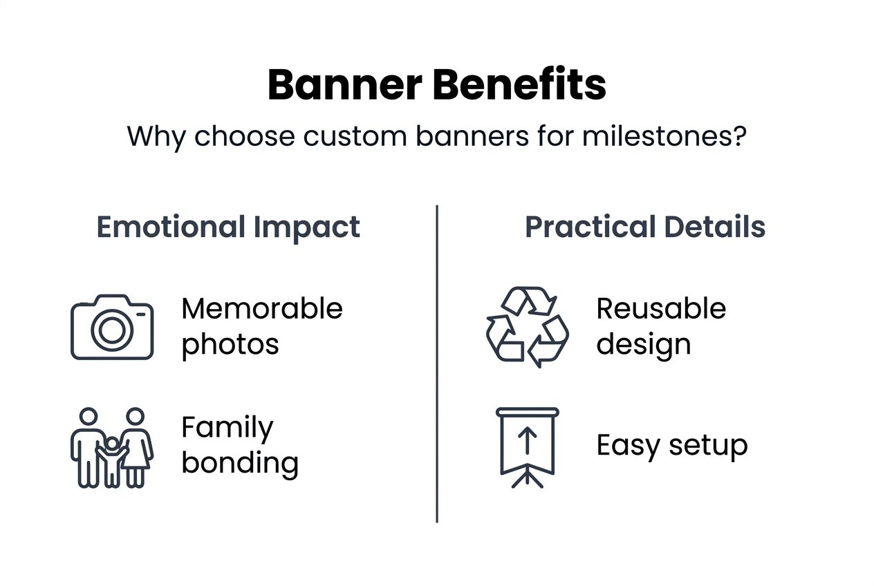 Infographic: benefits of religious milestone banners